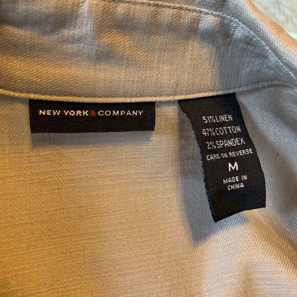 New York & Company Khaki Belted Trench Jacket Medium - Picture 7 of 8